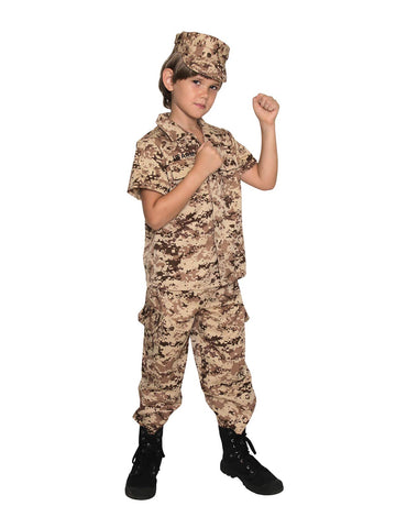 Jason Party Army Costume For Kids Soldier Costume Military Costumes For Boys-Sdesert-Xl