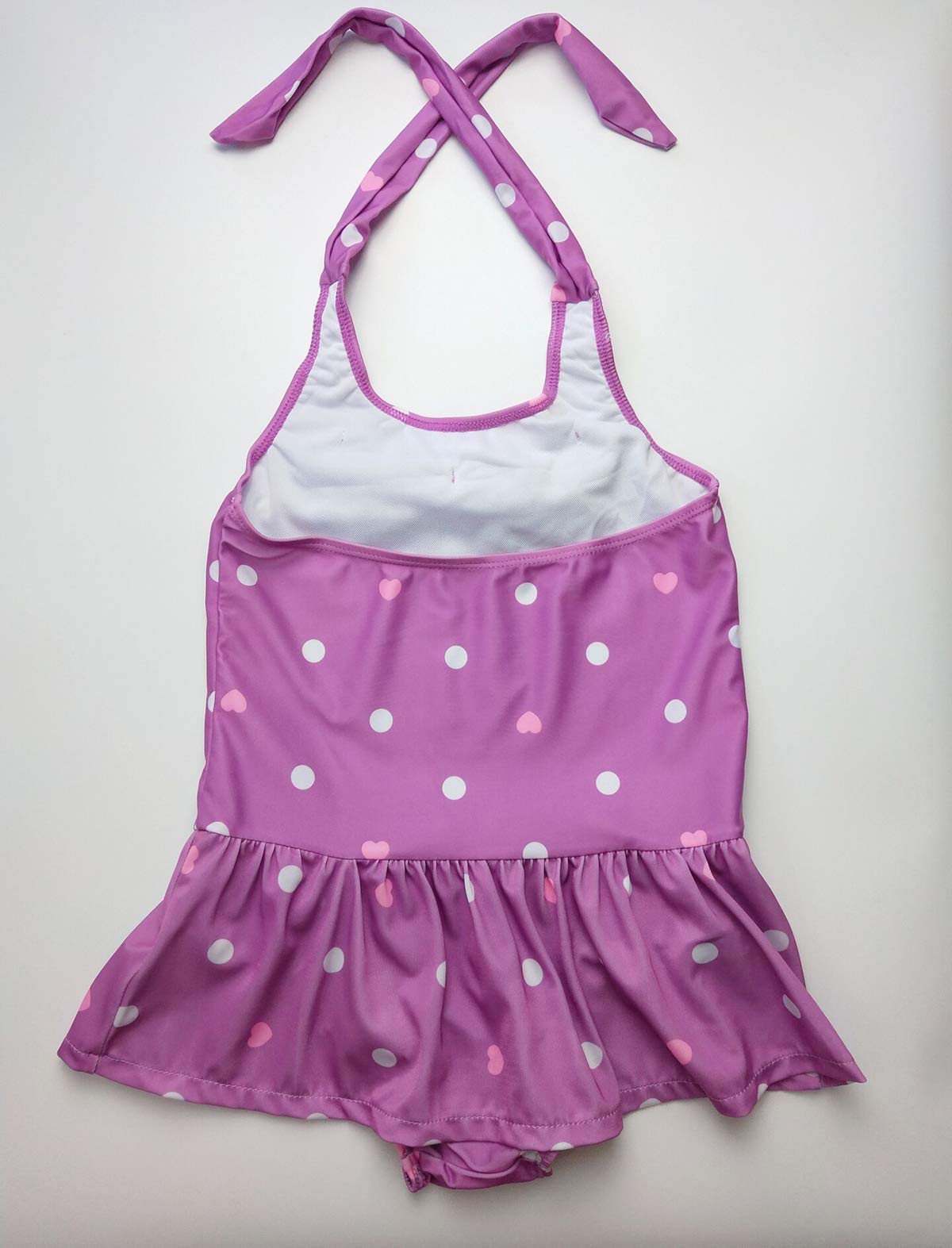 Jastore Baby Girls Swimwear One Piece Swimsuits Beach Wear With Headband (12-24 Months, Purple)