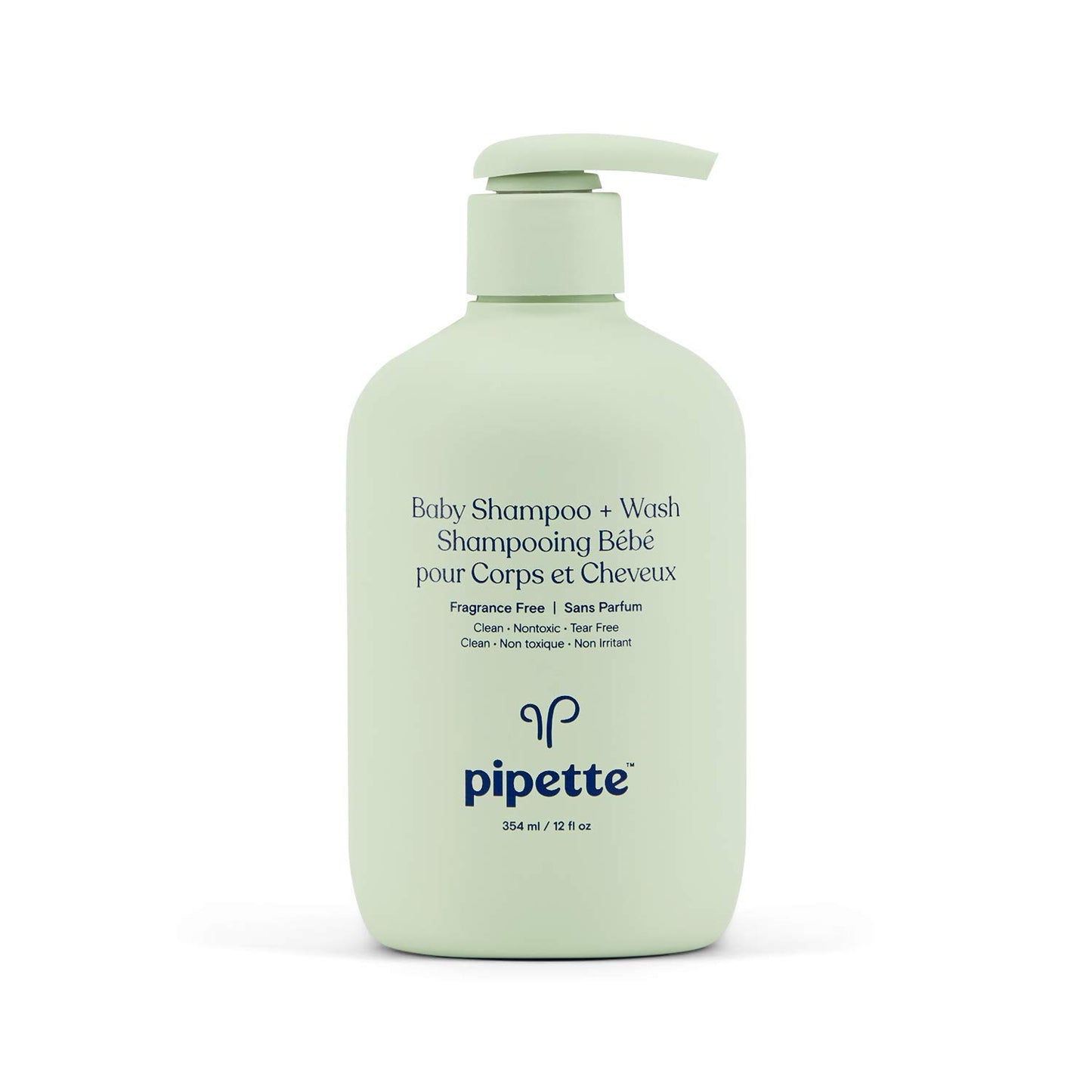 Pipette Baby Shampoo + Wash, Fragrance Free, 12 Fl Oz, (354 Ml)