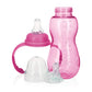 Nuby Non-Drip 3-Stage Bottle 11 Ounce, 3 Count (Pink/Purple/Turquoise)
