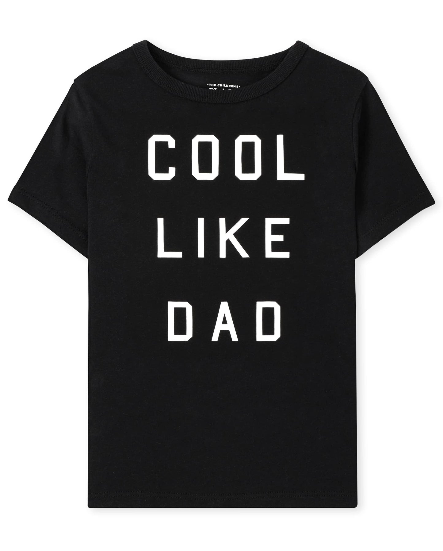 The Children's Place Unisex Baby and Toddler Short Sleeve Family Graphic T-Shirts, Cool Like Dad Single, 5T US