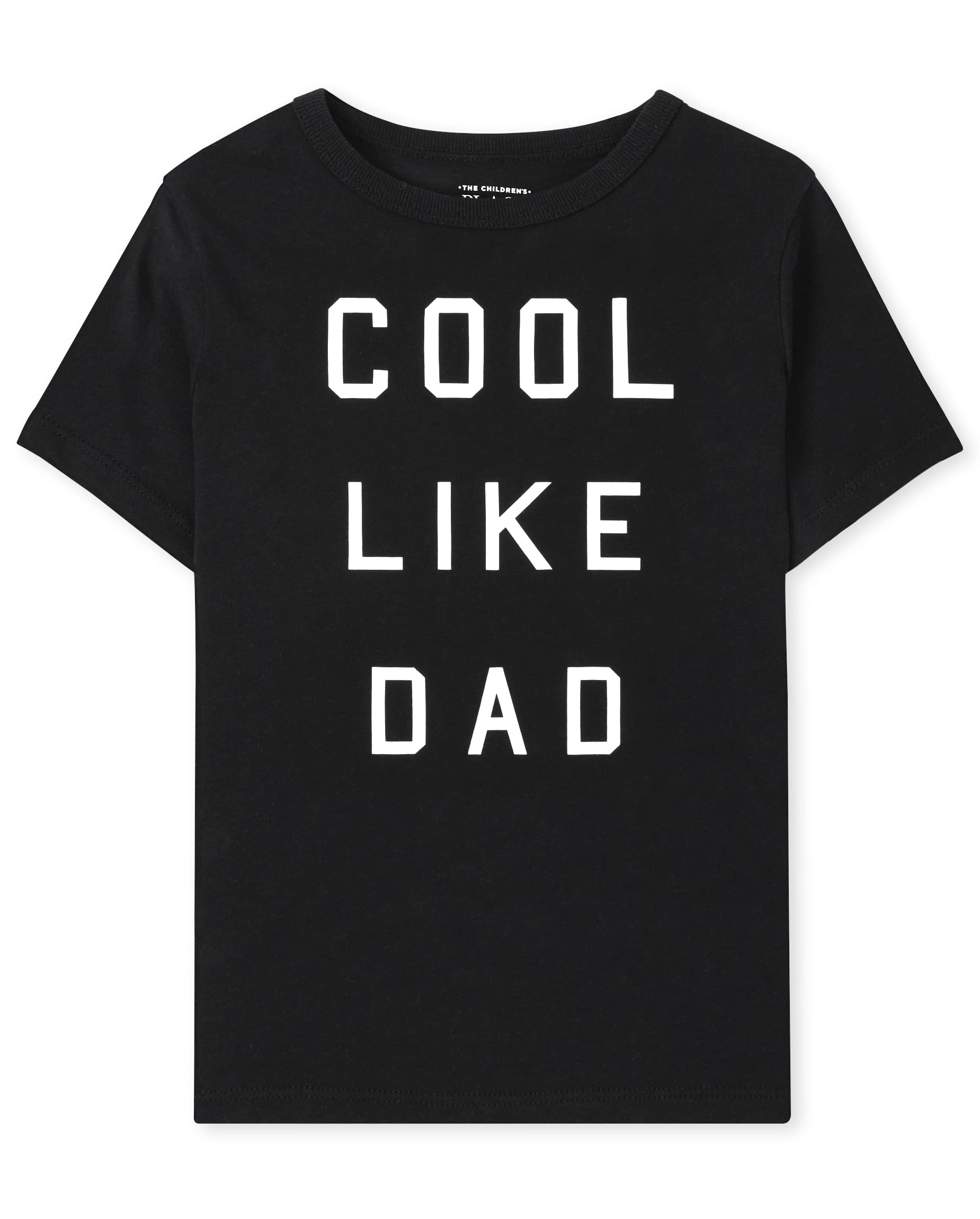The Children's Place Unisex Baby and Toddler Short Sleeve Family Graphic T-Shirts, Cool Like Dad Single, 5T US