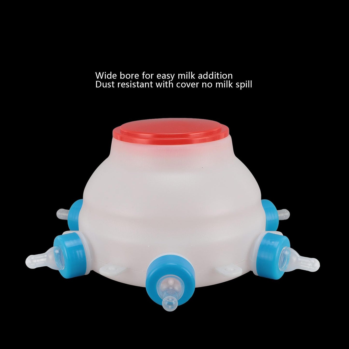 Lamb Milk Feeder Bottle, 6 Pacifier Round Pc Plastics Easy To Clean Sheep Feeding Cup, Portable Safe Milk Pot For Piglet Lamb, L