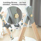 Avrsol Wooden Baby Play Gym Foldable Baby Play Gym Frame Activity Gym Hanging Bar With 5 Gym Baby Toys Natural Gift For Newborn