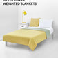 Ynm Cotton/Polyester Duvet Cover For Weighted Blankets (Yellow/Green Reversible, 60''X80'')