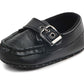 Lonsoen Baby Girls Boys Loafers Prewalker Moccasin Crib Shoes,Bay206 Black 0-6 Months Infant