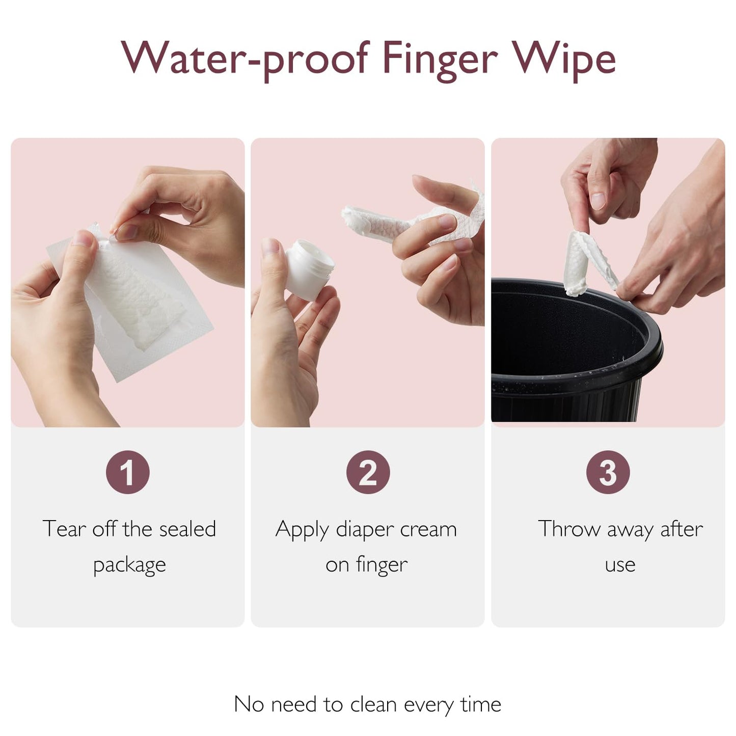 Momcozy Baby Diaper Cream Brush Butt Paste Spatula, Baby Diaper Cream Spatula Finger Wipes, Baby Diaper Cream Applicator, Waterp