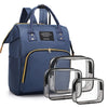 Diaper Bag With Organizing Pouches, Nappy Bags Handbag Multifunction Diaper Bag For Baby Care Travel Backpack Large Capacity Blu