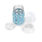 Lifefactory 8-Ounce Wide Neck Glass Baby Bottle With Protective Silicone Sleeve And Sippy Spout, Denim (Lg2251Wde4)