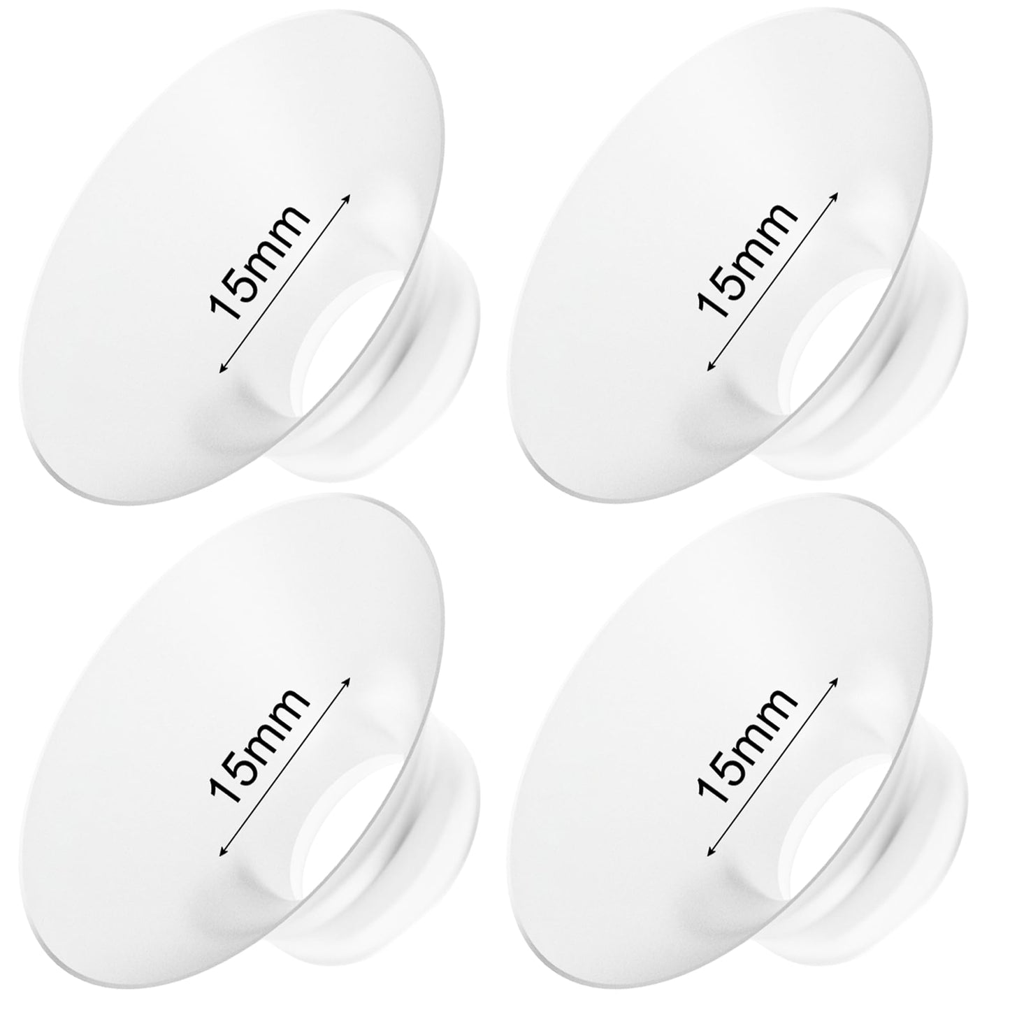 Gotocut Flange Inserts 15Mm Compatible With For M5/M6/M9/V1 Pro/V2 Pro/V1/V2 Momcozy Breast Pump, Short Flange Insert For Elvie