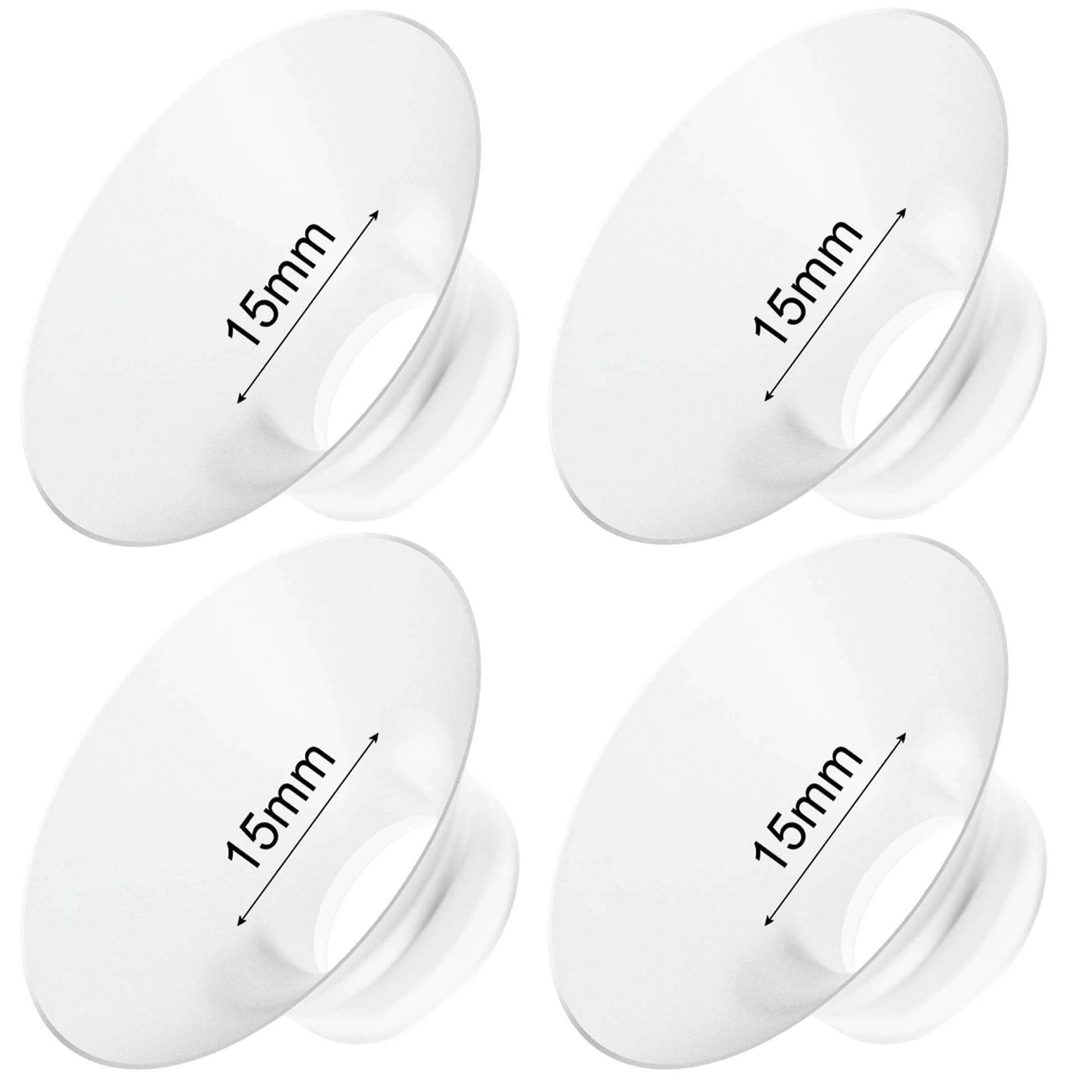 Gotocut Flange Inserts 15Mm Compatible With For M5/M6/M9/V1 Pro/V2 Pro/V1/V2 Momcozy Breast Pump, Short Flange Insert For Elvie