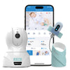 Babytone Baby Monitor - Smart Sleep Sock & 2.5K HD Camera, Track Heart Rate & Average Oxygen Level, Cry/Motion Detect, Two-Way A