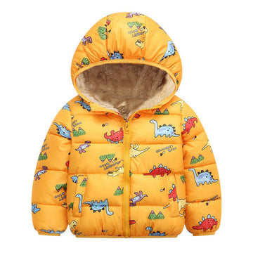 Srkrando Toddler Jacket Boys Winter Coats Kids Fleece Puffer Hoodie Baby Clothes 1T 2T