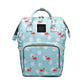 House of Quirk Baby Diaper Bag Maternity Backpack (Light Blue Flamingo)