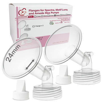 Nenesupply 24Mm Flange And Duckbil Valves Compatible With Spectra S1 Spectra S2 Breastpump Replacement To Spectra Pump Parts And