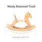 KRAND Wooden Rocking Horse Baby Ride On Toy for Toddler Rocking Horse Classic Design with Pedal and Safe backrest for Toddlers (