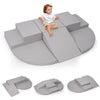 Rinnebbit 6-Piece Foam Climbing Blocks for Toddlers, Baby Climb and Crawl Soft Foam Play Set, Machine Washable Cover, Indoor Act