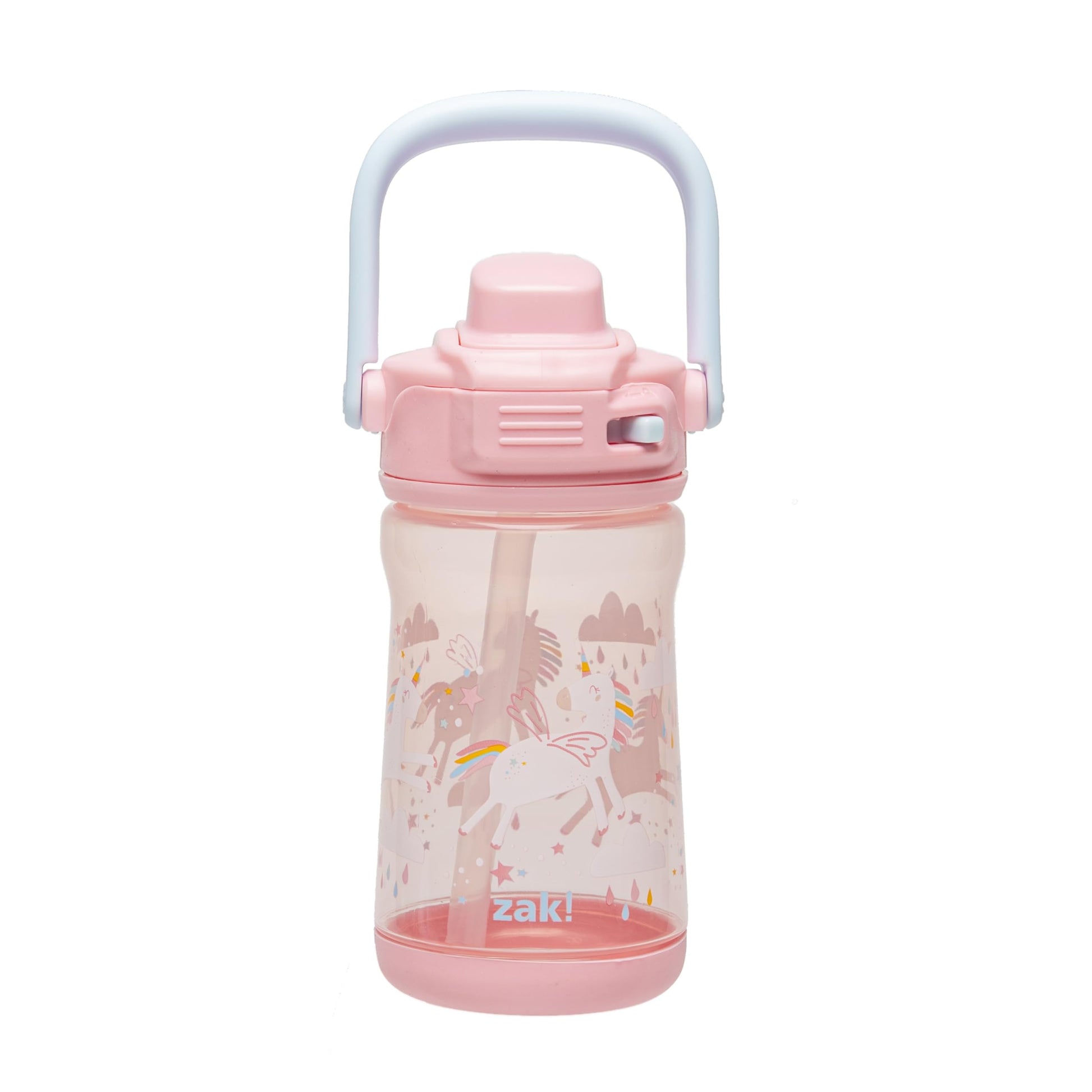 Zak Designs Beacon Kid Water Bottle for Travel or At Home, 12oz Plastic is Durable and Leak-Proof with Liquid Lock Spout, Cover,
