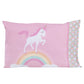 Everything Kids Rainbow Unicorn Pink, White And Rainbows 4 Piece Toddler Bed Set - Comforter, Fitted Bottom Sheet, Flat Top Shee
