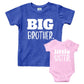 Unordinary Toddler Big Brother Little Sister Outfits Brother Sister Sibling Matching Baby Newborn Girl Set (Charcoal Blue/Pink,