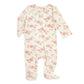 Aden + Anais Snuggle Knit Baby Girl Long Sleeve Zipper, One-Piece Footed Sleeper, Rosettes, 6-9M