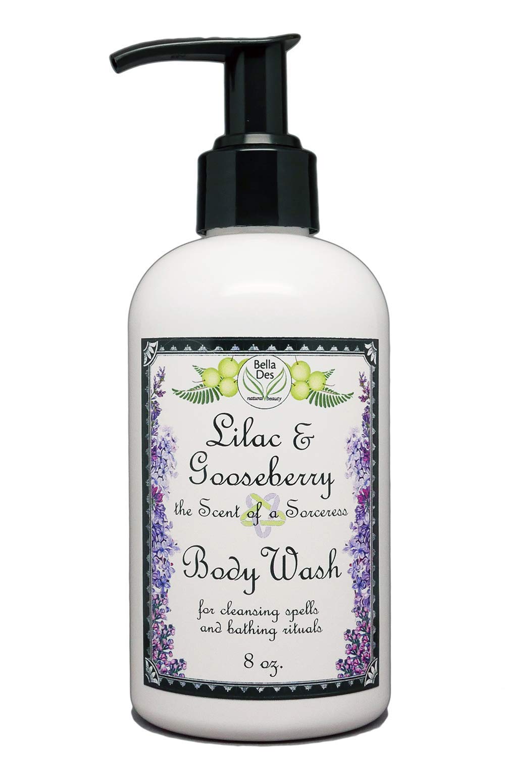 Lilac And Gooseberry Scented Body Wash | Bath And Shower Gel | 8 Ounces | Yennefer Perfume Scent Of A Sorceress By Bella Des Nat