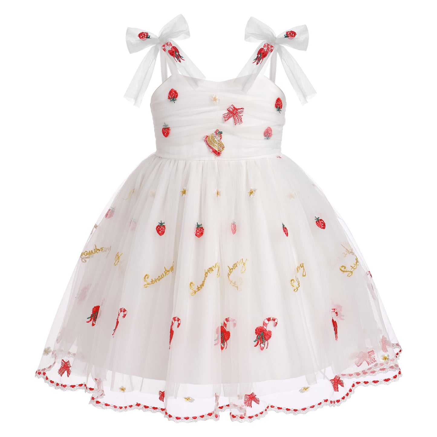 Idopip Baby Girls Sequin Strawberry Tutu Dress Summer Sleeveless Backless Princess Birthday Party Dresses Toddler Girl First Com