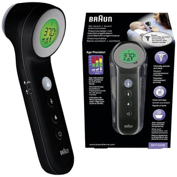 Braun Sensian 7 Non-Contact Forehead Thermometer | Age Precision Technology | 3-In-1 | Colour Coded Digital Display | Baby And C