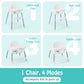 Baby Joy Baby High Chair, 4 In 1 Convertible Highchair For Babies & Toddlers With Adjustable Legs, Double Removable Tray, Safety