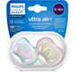 Philips Avent Ultra Air Soother  2 X Light, Breathable Baby Soothers For Babies Aged 06 Months, BpaFree With Steriliser Carry 