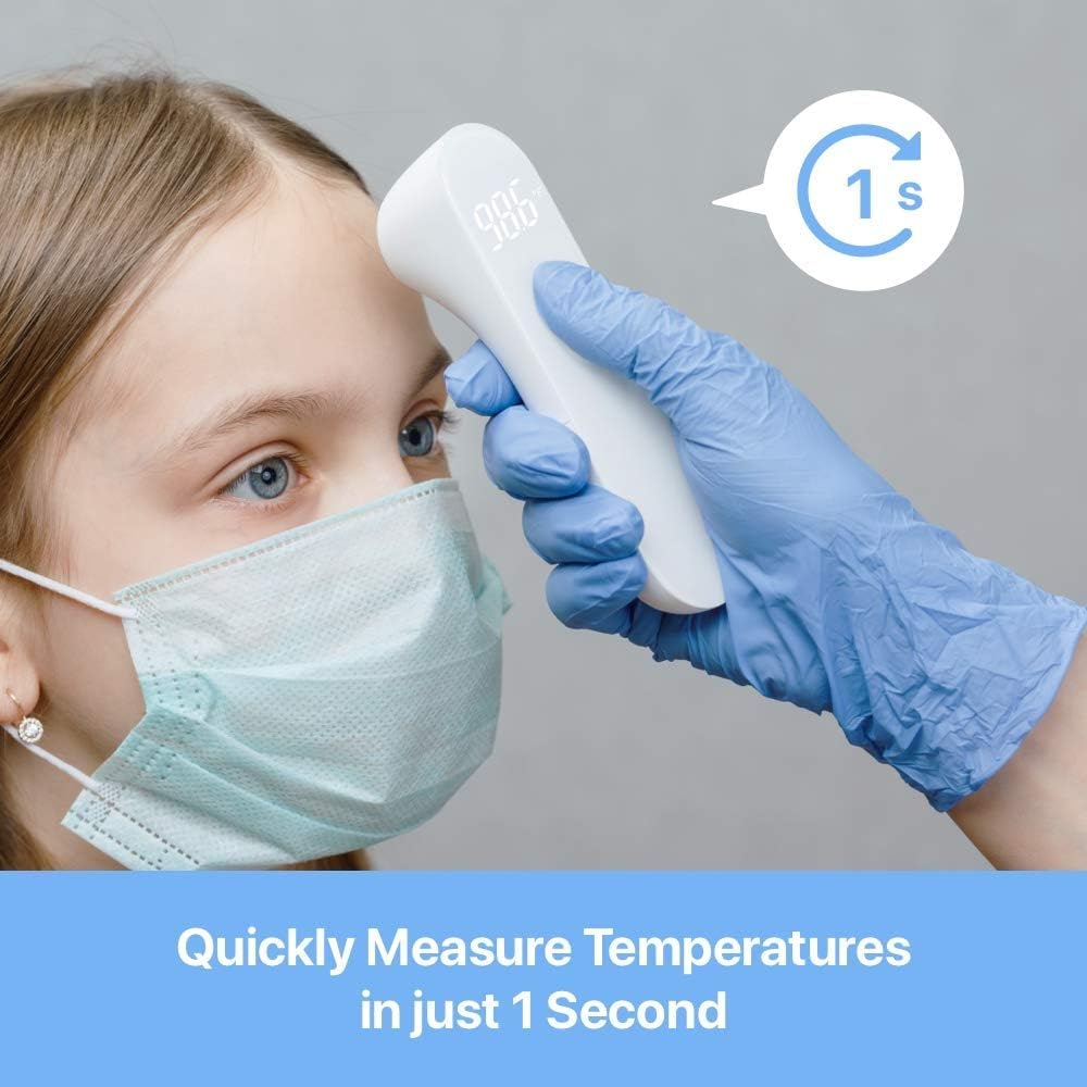Ihealth No-Touch Forehead Thermometer, Infrared Digital Thermometer For Adults And Kids, Touchless Baby Thermometer, 3 Ultra-Sen