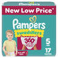 Pampers Diapers - Swaddlers 360 - Size 5, 17 Count, up to 100% Leakproof Comfy Dry Fit, Designed for Easy Changes, Pull On Baby 