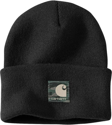 Carhartt Camo Patch Black Beanie - Baby, Infant, Newborn, Toddler -one Size