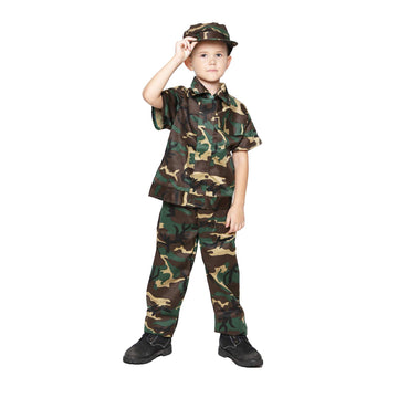 Jason Party Army Costume for Kids Soldier Costume Military Costumes for Boys-SWood-L