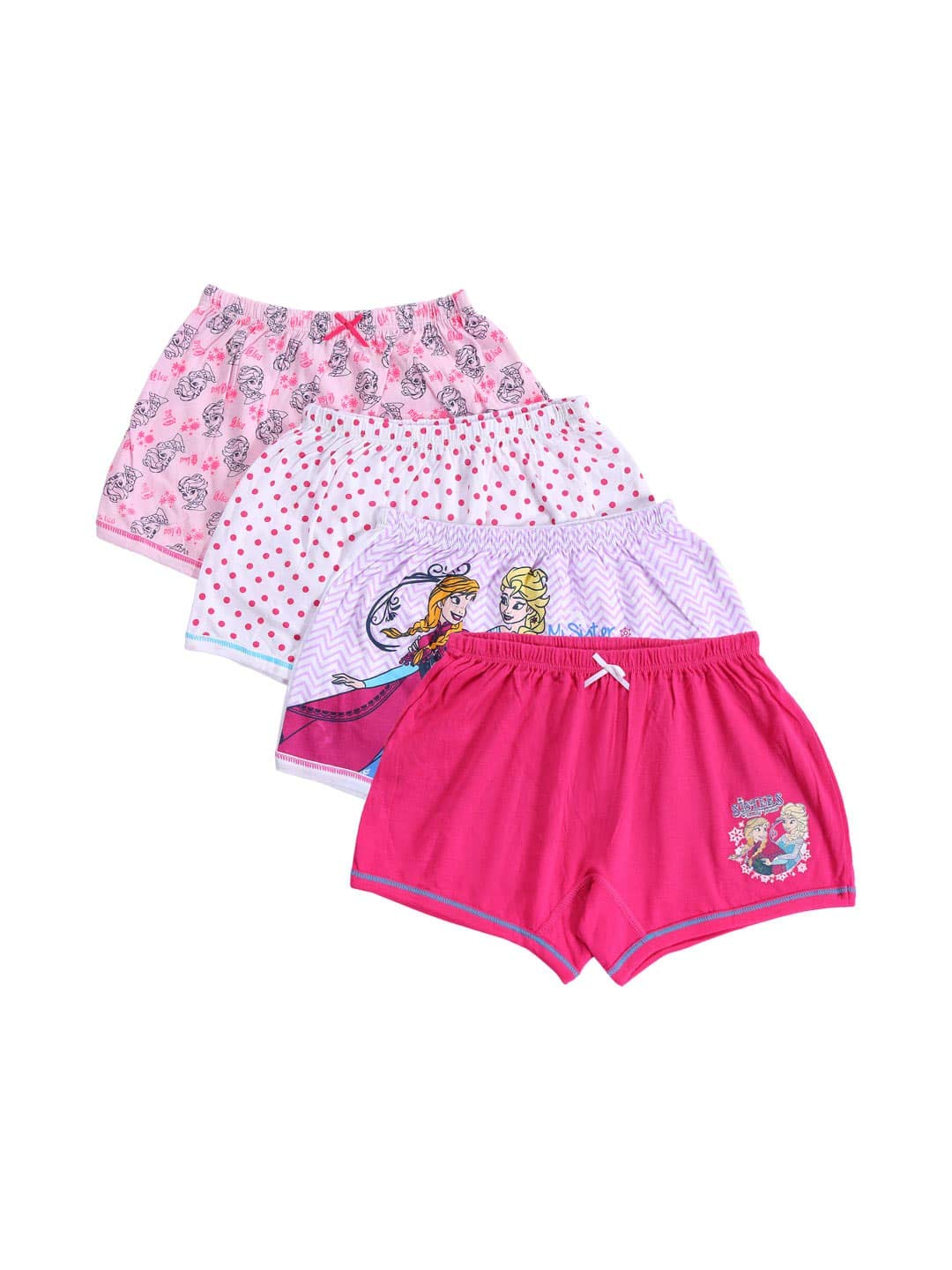 Bodycare Girls Printed Shorts Pack Of 4 Print Suitable For All Day Wear With Ultrasoft And Durable Waistband For Rash Free Exper