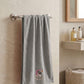 Babyholic Moon Rabbit Baby Towel, Cotton Terry, Soft Embroidered Design, PostBath Wrap for Infants (Grey, Large)