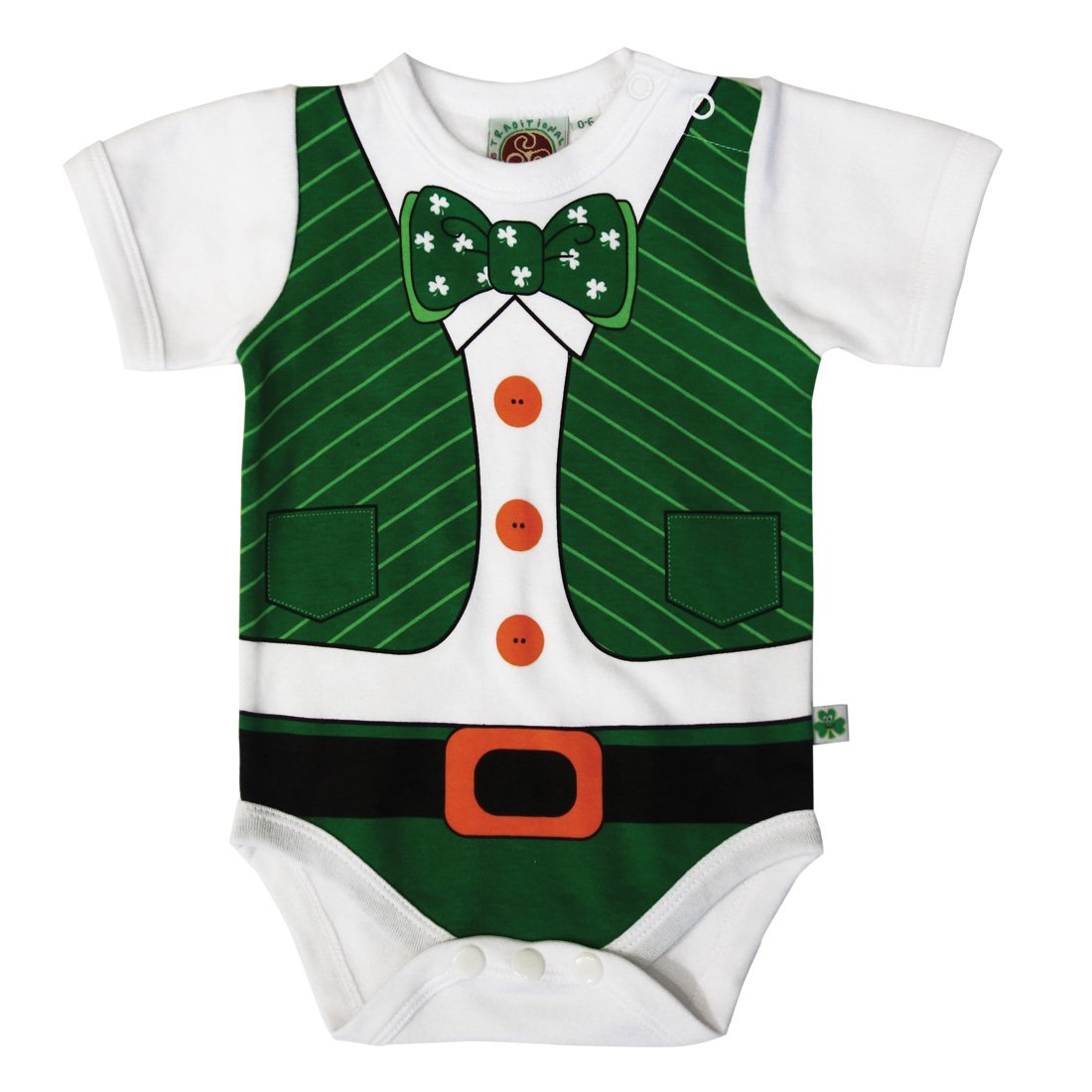 Carrolls Irish Gifts Full Leprechaun Print Babies Vest (0-6 Months)