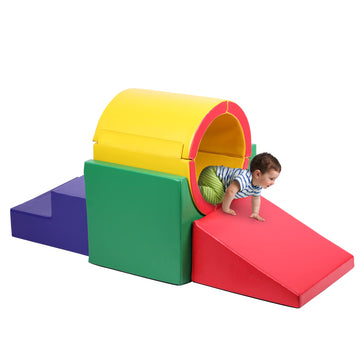 Tolead Tunnel/Ramps Foam Climber, Climb & Crawl Foam Activity Play Set For Toddlers And Kids, Safe Indoor Crawling Gym Equipment