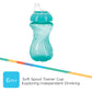 Nuby 3 Pack No Spill Toddler Sippy Cups - Toddler Cups Spill Proof With Easy And Firm Grip - Toddlers Cups - Aqua, Coral, Yellow