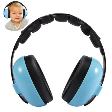GUKOY Baby Headphones, Infant Ear Protection Noise Cancelling Earmuffs for Babies of 3 Months to 3 Years (Blue)