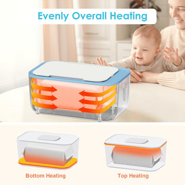 Baby Wipe Warmer, Wipe Warmer And Baby Wet Wipes Dispenser, Evenly Heated Wipes Warmer For Newborn Baby, Smart Precise Control P