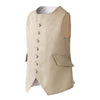 16Th Century Colonial Costume Boy'S Vest Revolutionary War Costume Waistcoat (14, Beige)