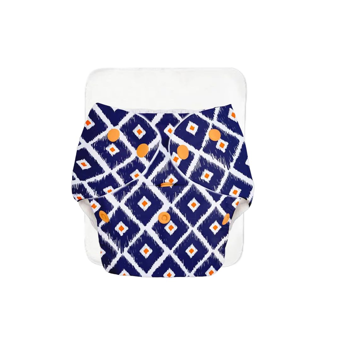 Superbottoms Basic LeakageProof Advanced Cloth Diapers For Babies, High Absorbent 100% Cotton 1 Reusable Diaper And 1 Insert Pa