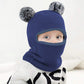Baby Winter Hat Scarf Mitten Set, Unisex Infant Toddler Kids Hat Scarf (Navy, 6-24 Months)