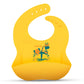 Luvlap Waterproof Silicone Baby Bib For Feeding & Weaning, Adjustable Neckline With Buttons, Bpa Free, Washable & Reusable, 636