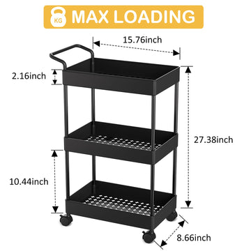 Volnamal Baby Diaper Caddy, Plastic Movable Cart For Newborn Nursery Essentials Diaper Storage Caddy Organizer For Changing Tabl