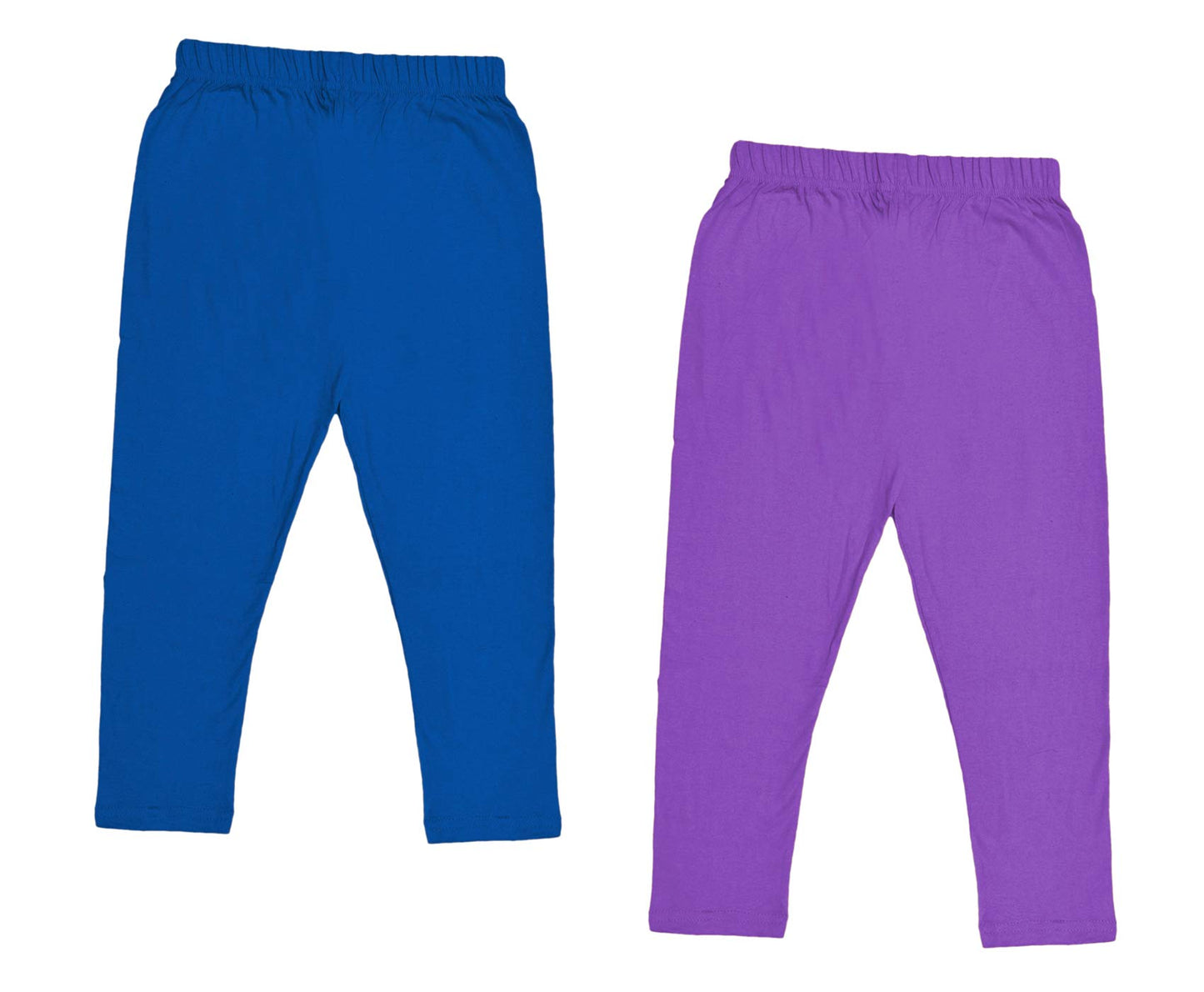 IndiWeaves Girls Cotton 3/4th Leggings/Capri (Pack of 2)(718001820IWBP230_Multicolor_1012 Years)