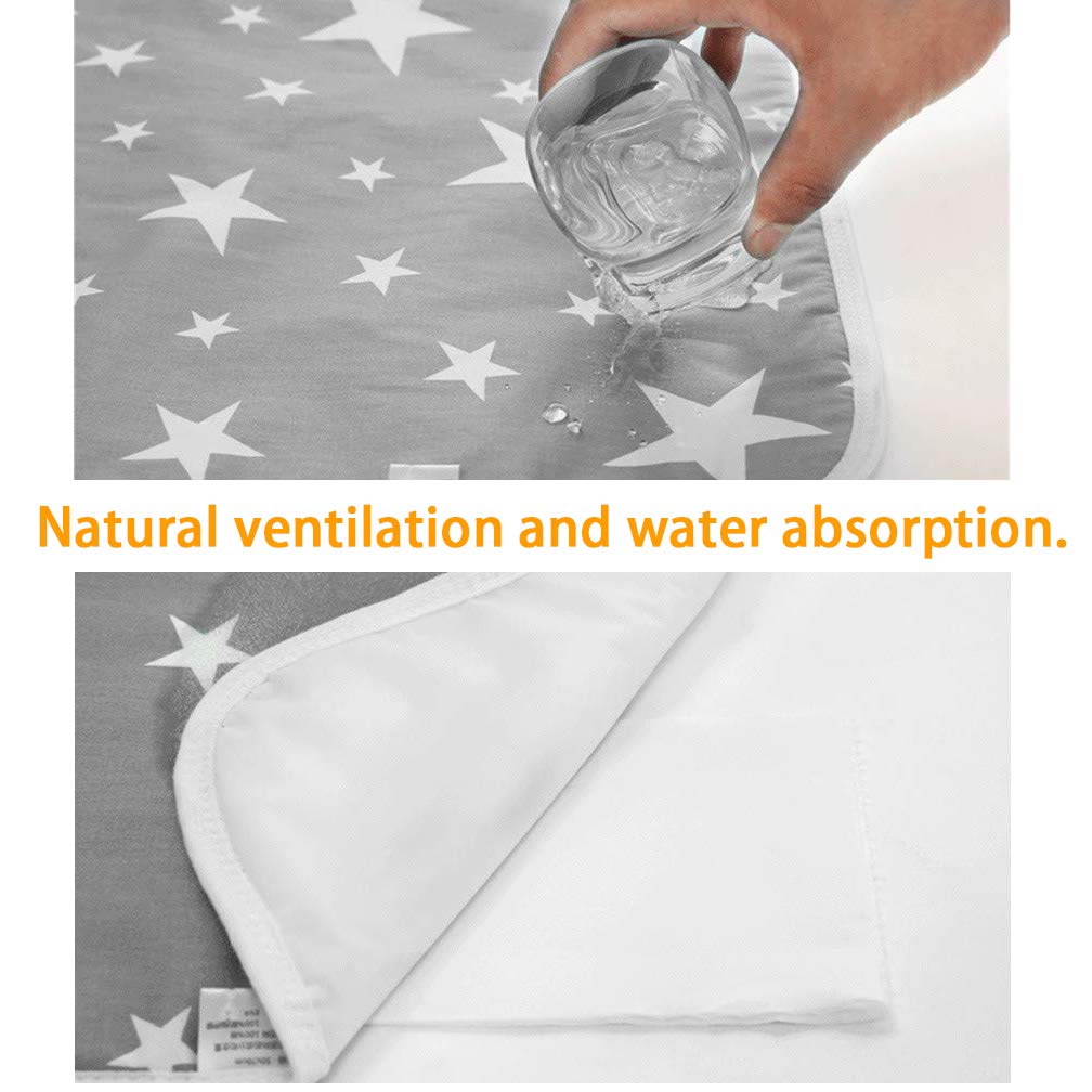 2 Pack Baby Diaper Changing Pad Maveek 19.6'' X 27.5'' Waterproof Changing Mat Portable Diaper Pad Travel Changing Mat Foldable