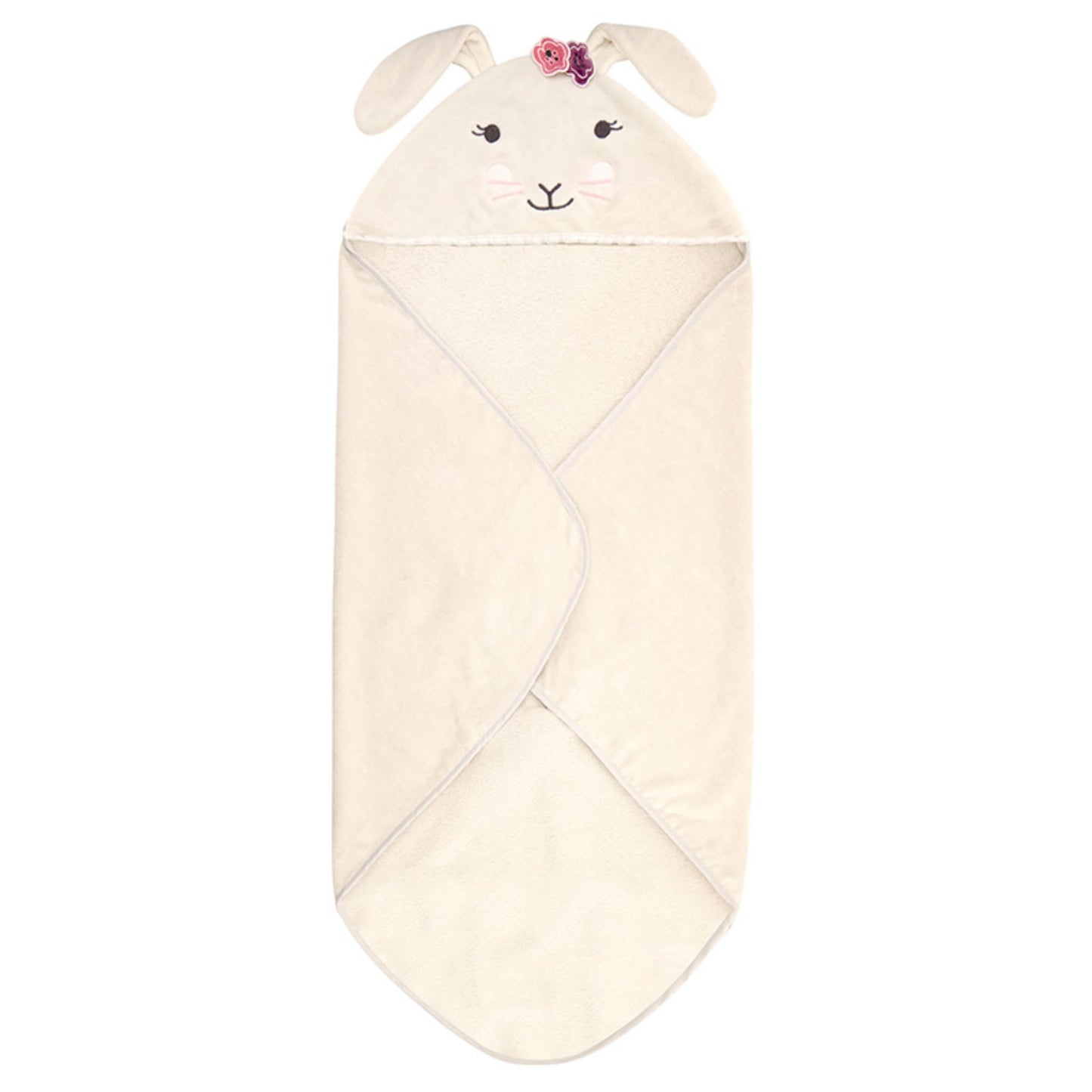 Stephan Baby Hooded Towel - 100% Cotton with Fun Animal Design for Infants and Toddlers, 31 Square, Bunny