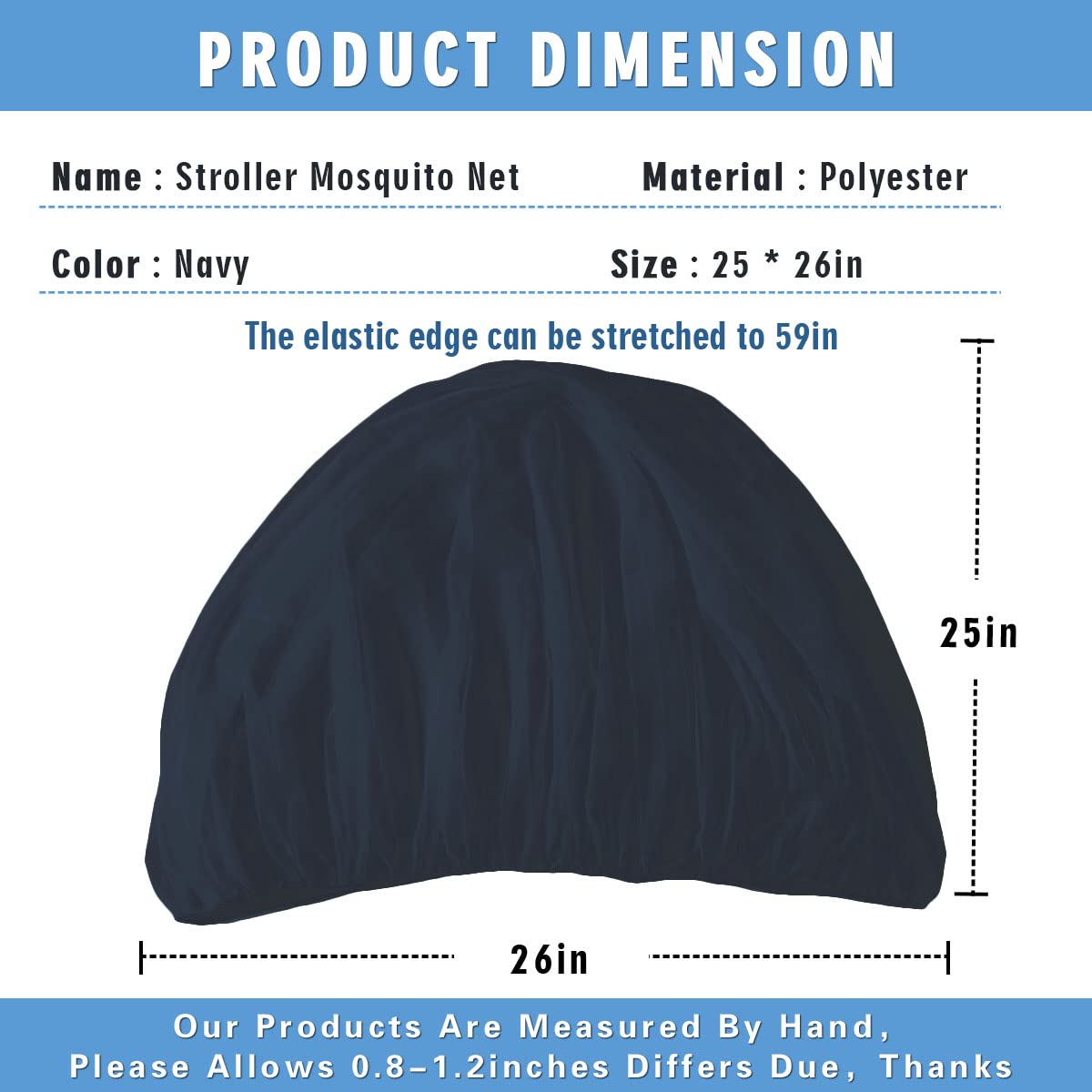 Mosquito Net For Stroller 2Pack - Protective Baby Mosquito Bug Net For Strollers, Bassinets, Cradles, Playards, Pack N Plays And